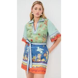 ALÉMAIS Surrealist Summer Linen Mini Dress